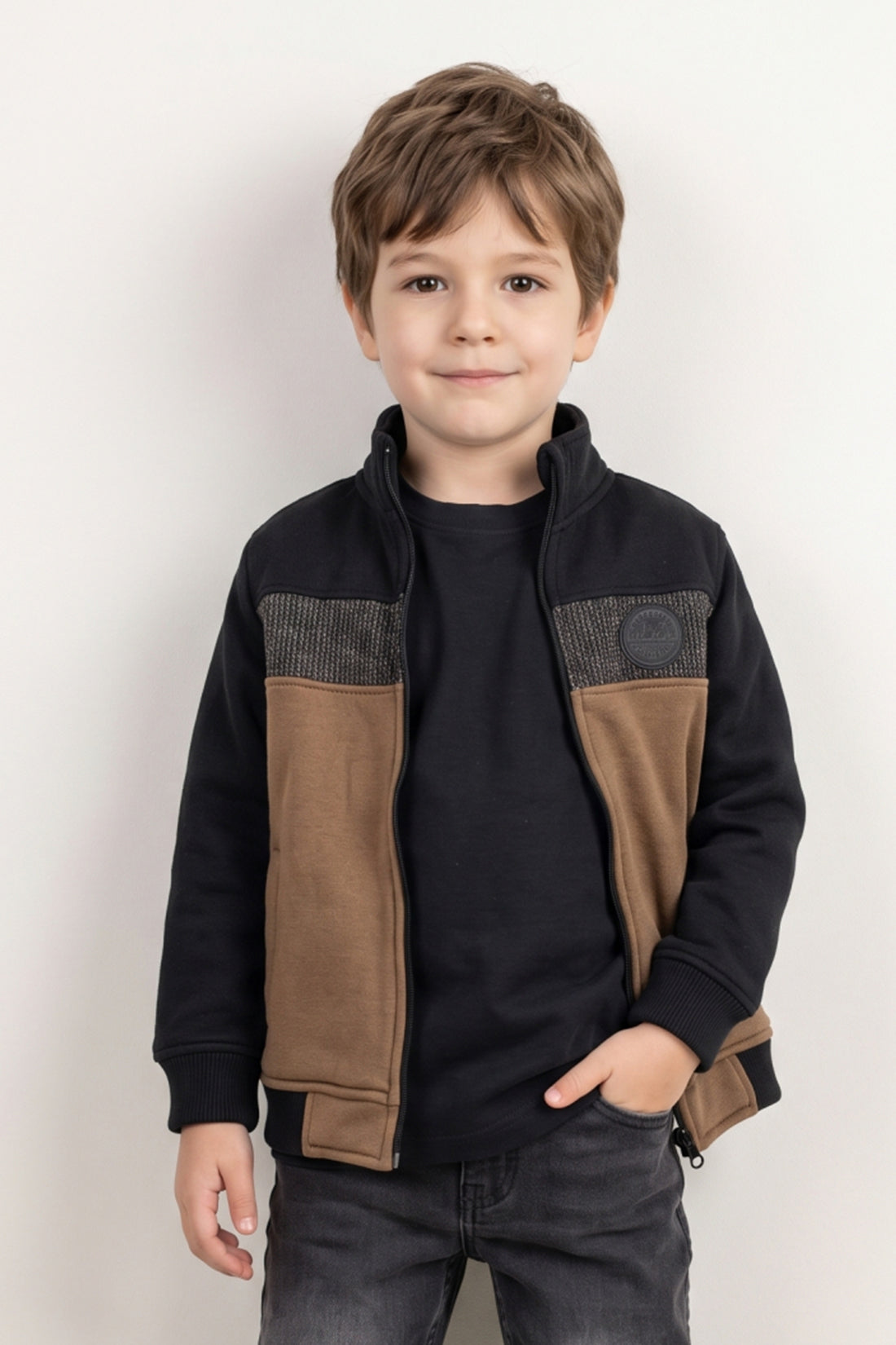 Boys Multi Cotton Blend Round Neck Sweatshirt