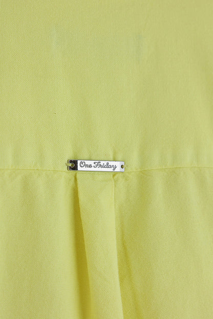 Boys Yellow Full Sleeve Solid Shirt by One Friday