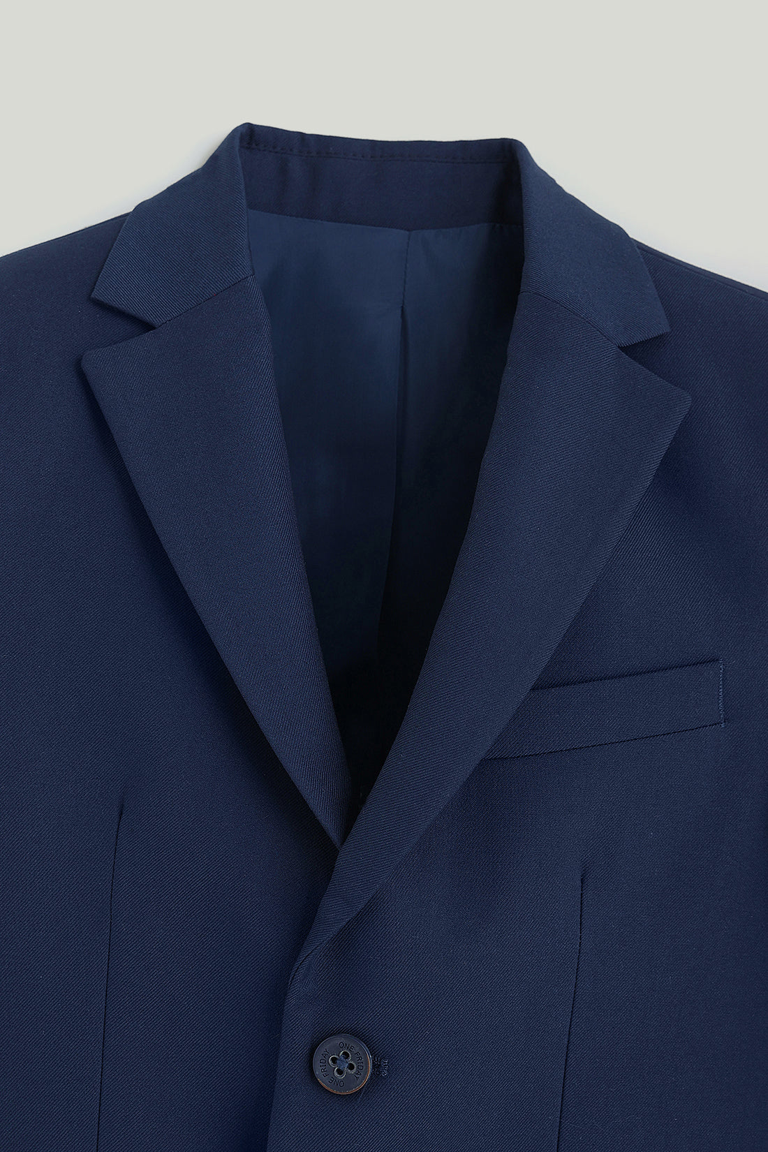 One Friday Boys Navy Blue Solid Suit