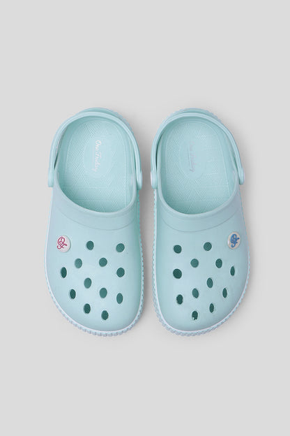 Unisex Aqua Blue Clogs with Strap – Lightweight Soft & Breathable