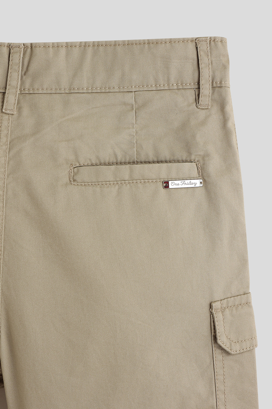 One Friday Boys Khaki Solid Short