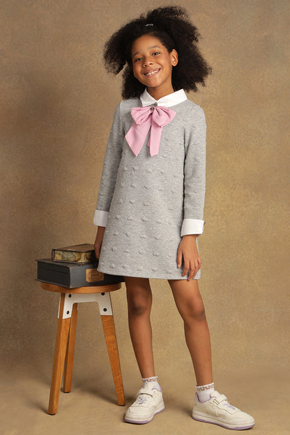 Kids Girls Grey T-Shirt Dress