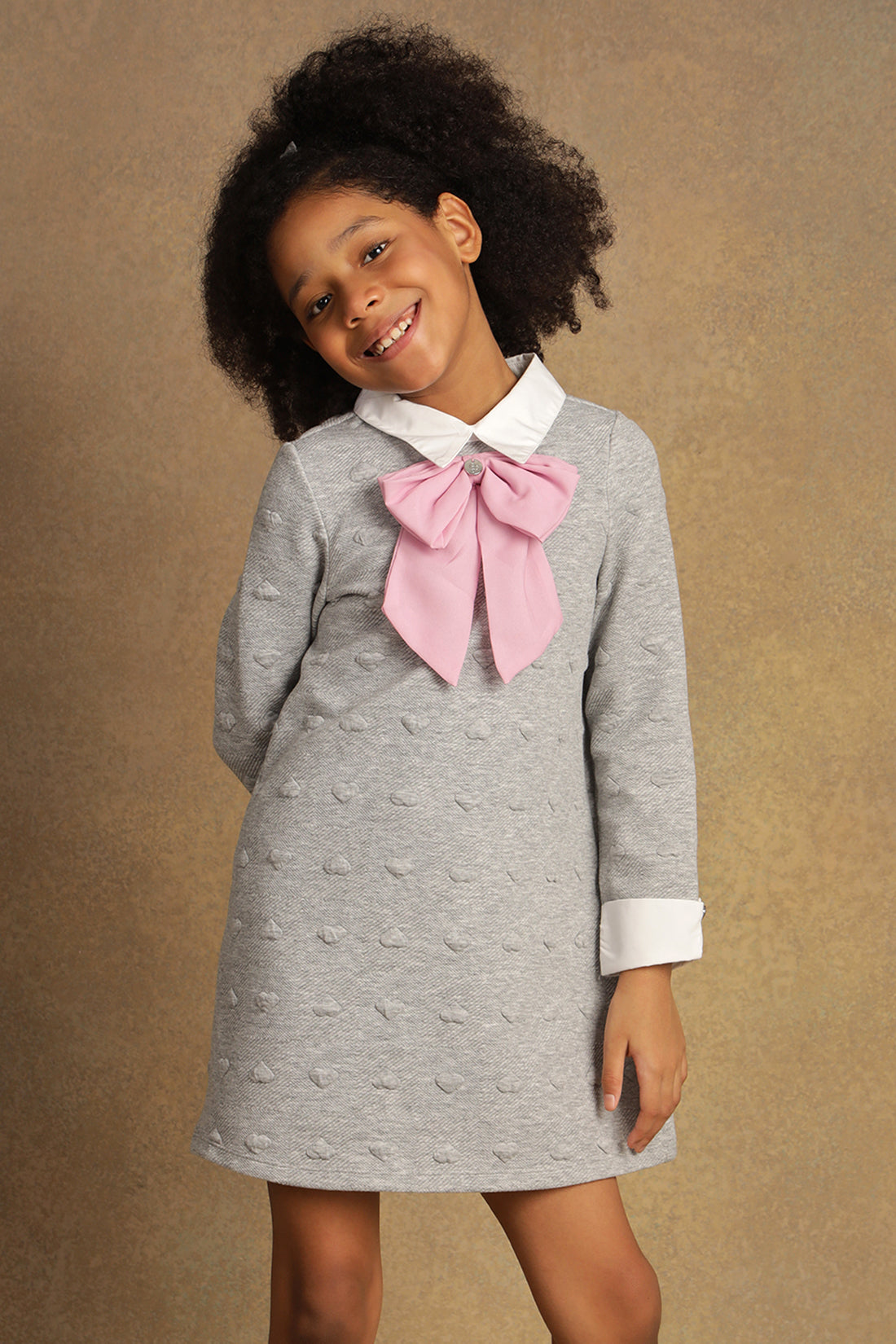 Kids Girls Grey T-Shirt Dress