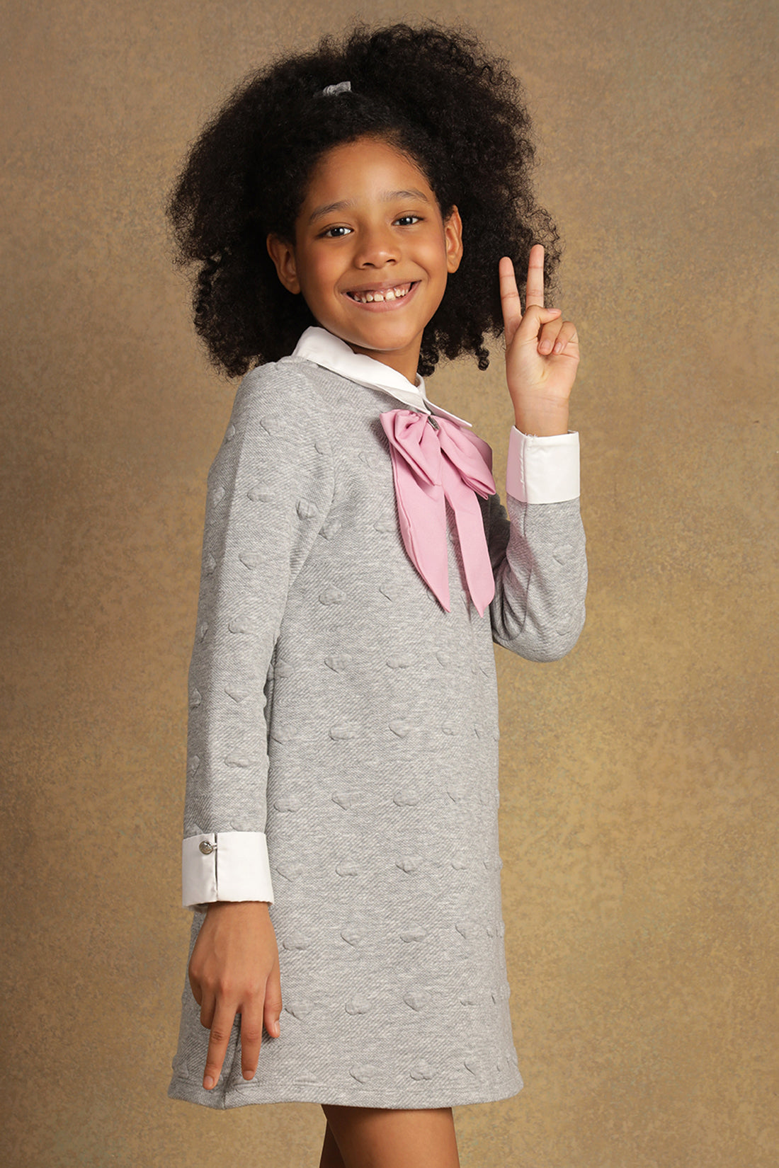 Kids Girls Grey T-Shirt Dress