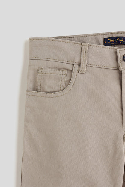 One Friday Boys Sand Solid Trouser