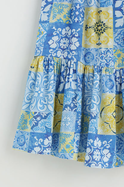 Girls Multicolor Sleeveless Printed Dress