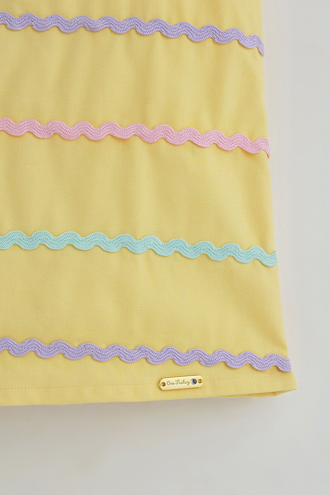 Girls Yellow A-Line Solid Dress By Sleeveless - One Friday