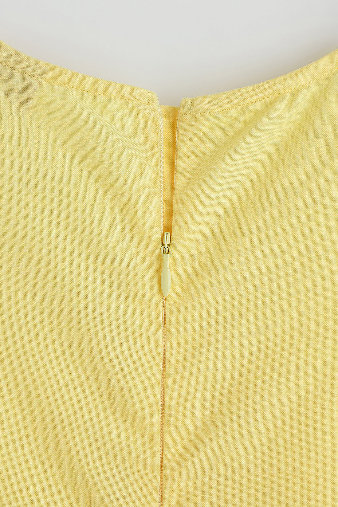 Girls Yellow A-Line Solid Dress By Sleeveless - One Friday