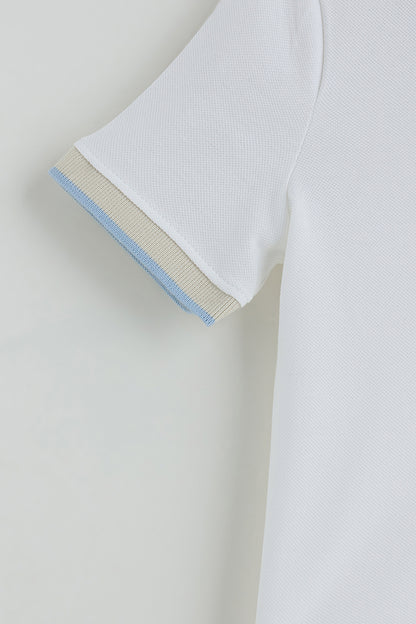 Kids Boys White Regular Short Sleeve Solid T-Shirt By One Friday