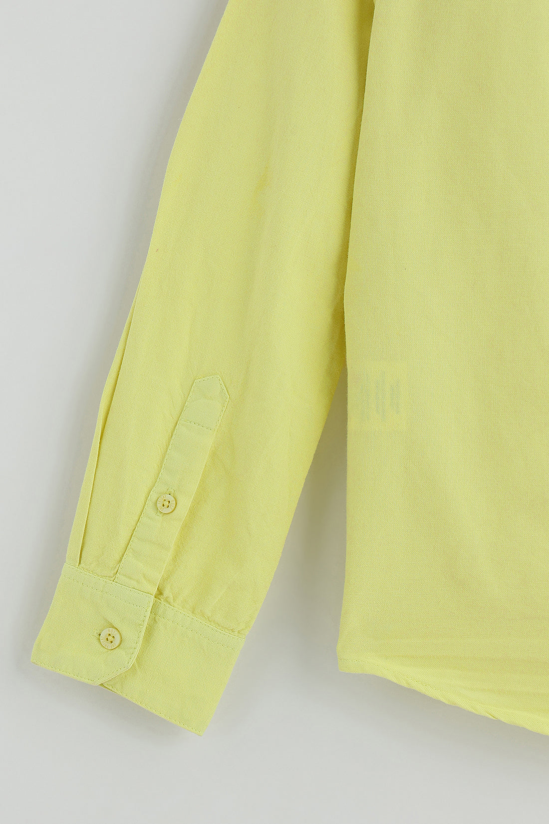 Boys Yellow Full Sleeve Solid Shirt by One Friday