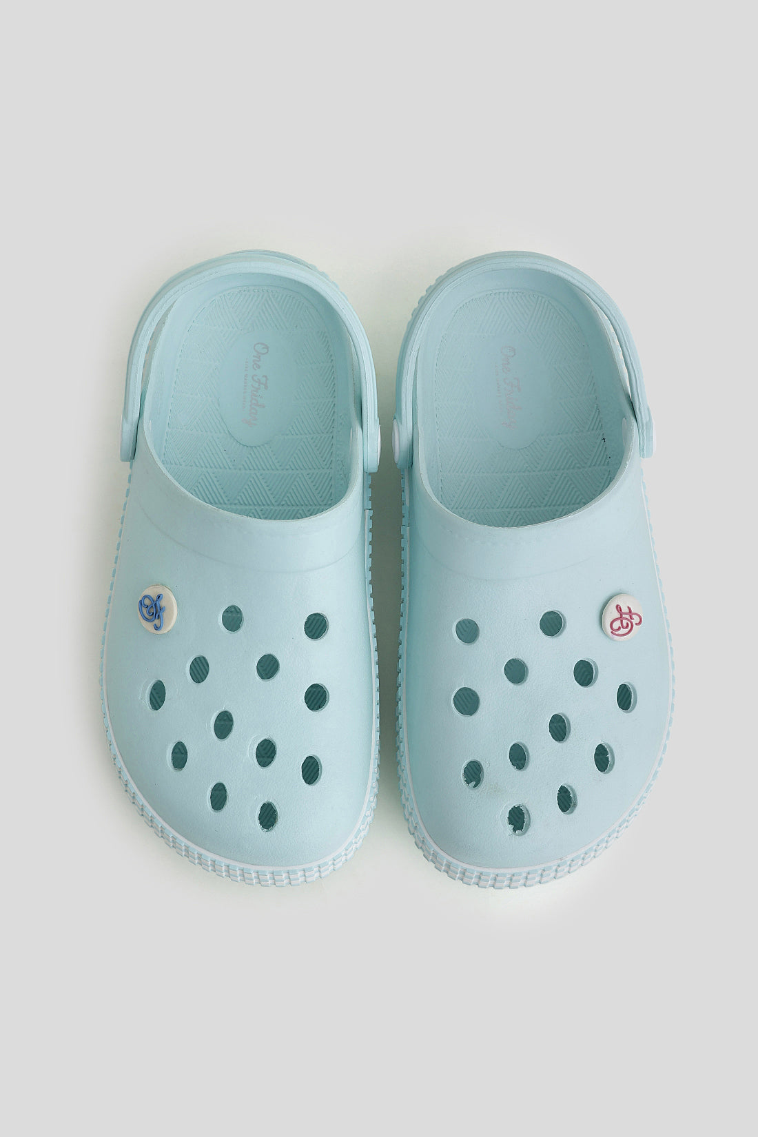 Unisex Aqua Blue Clogs with Strap – Lightweight Soft & Breathable | One Friday