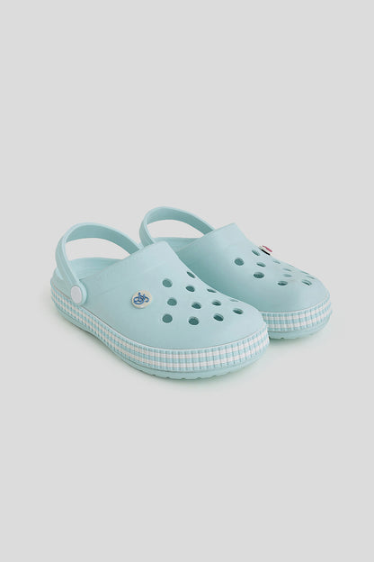 Unisex Aqua Blue Clogs with Strap – Lightweight Soft & Breathable