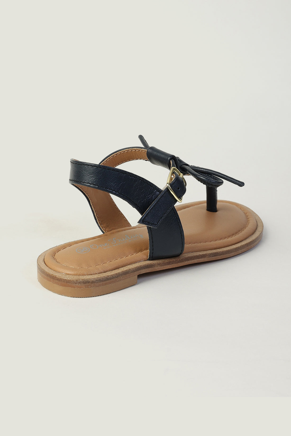 One Friday Girls Navy Blue Solid Sandal