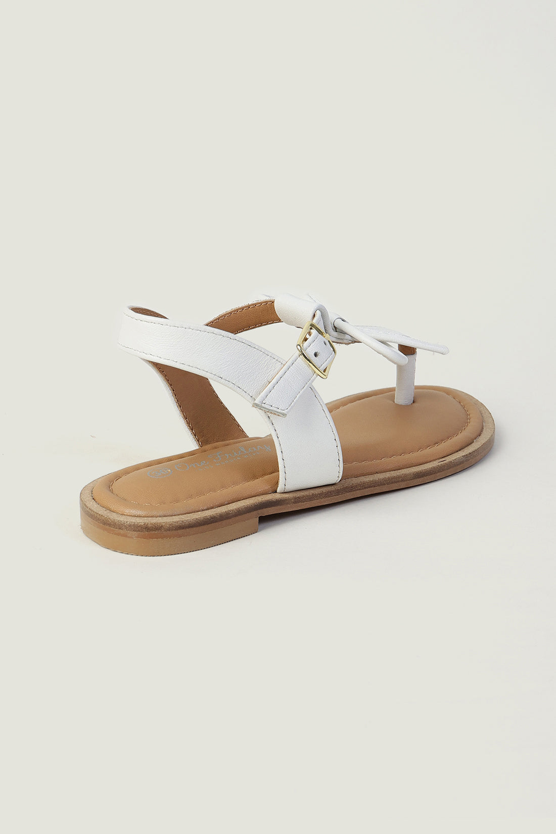 One Friday Girls White Solid Sandal