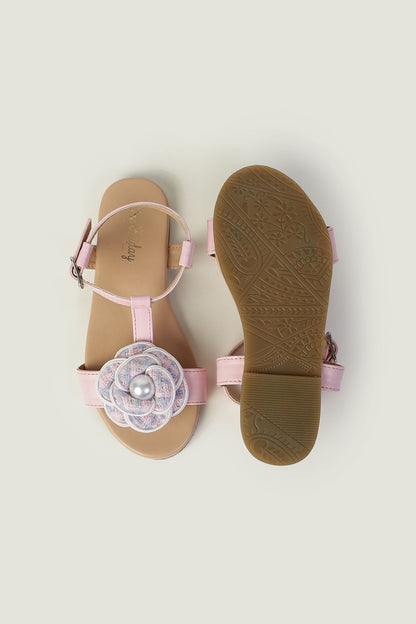 Buy Pink Open-Toe Sandals For Girls | One Friday