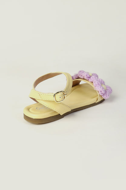 One Friday Girls Purple Solid Sandal