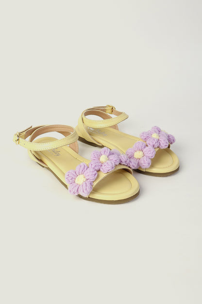 One Friday Girls Purple Solid Sandal