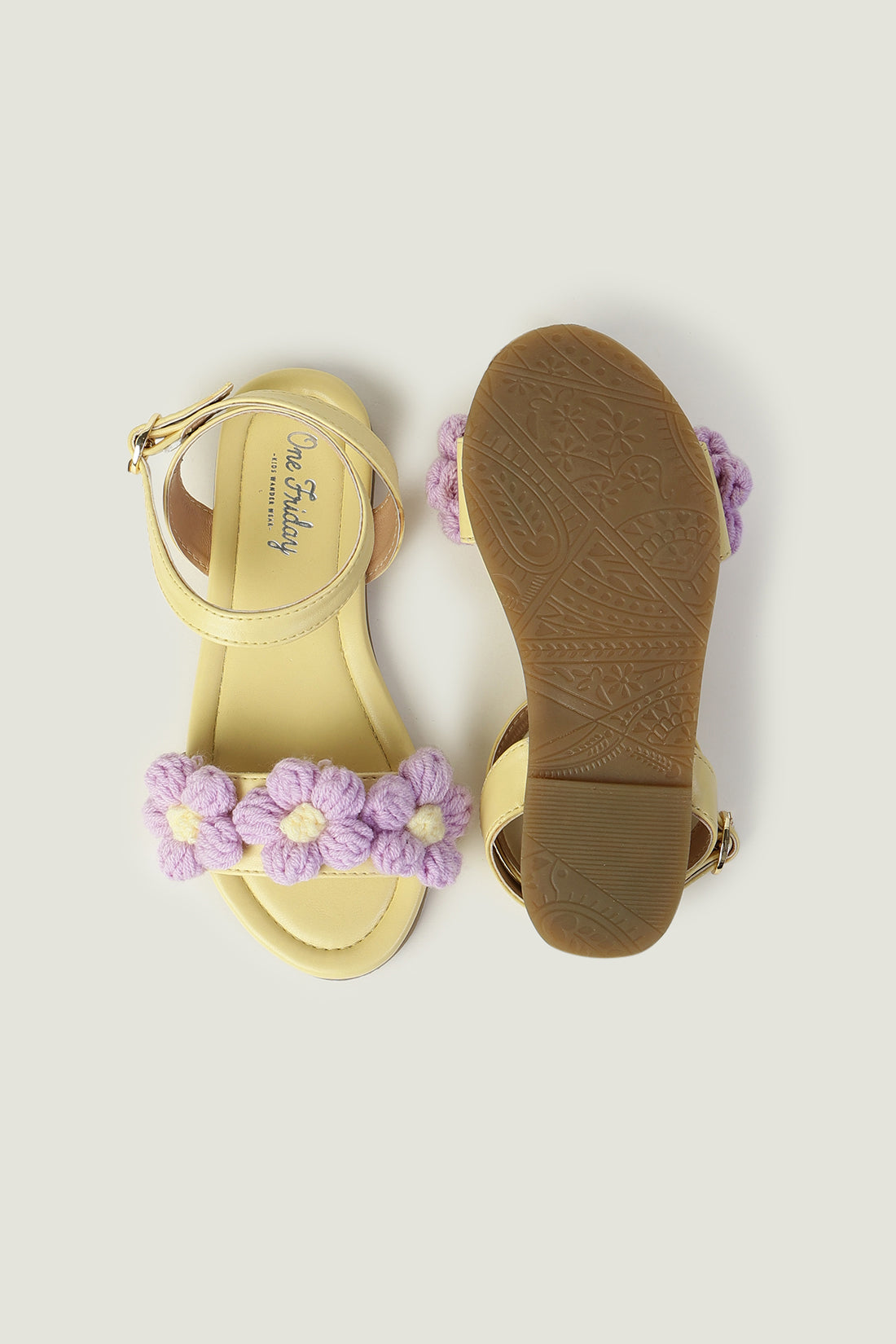 One Friday Girls Purple Solid Sandal