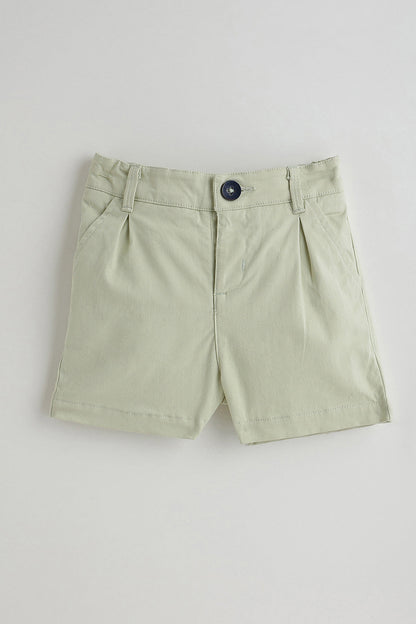 Kids Boys Mint Regular Solid Shorts by One Friday