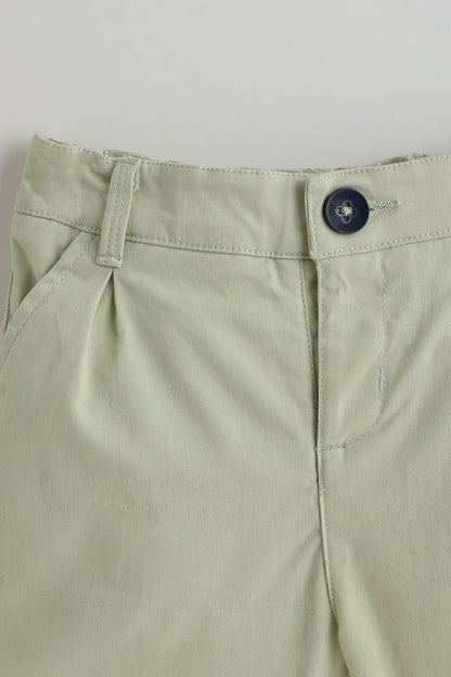 Kids Boys Mint Regular Solid Shorts by One Friday