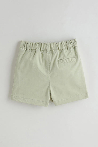 Kids Boys Mint Regular Solid Shorts by One Friday