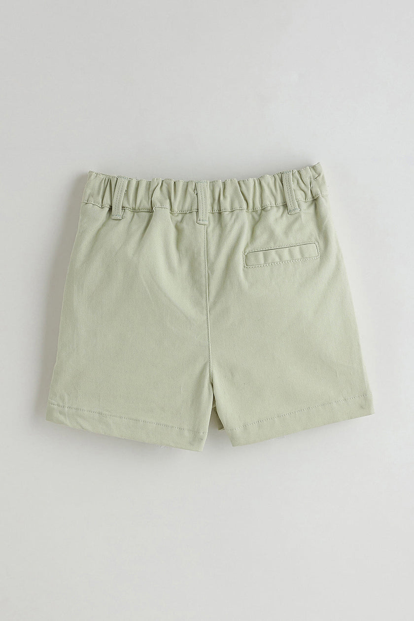 Kids Boys Mint Regular Solid Shorts by One Friday