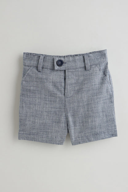 Kids Boys Blue Regular Long Sleeve Solid Three-Piece Set by One Friday