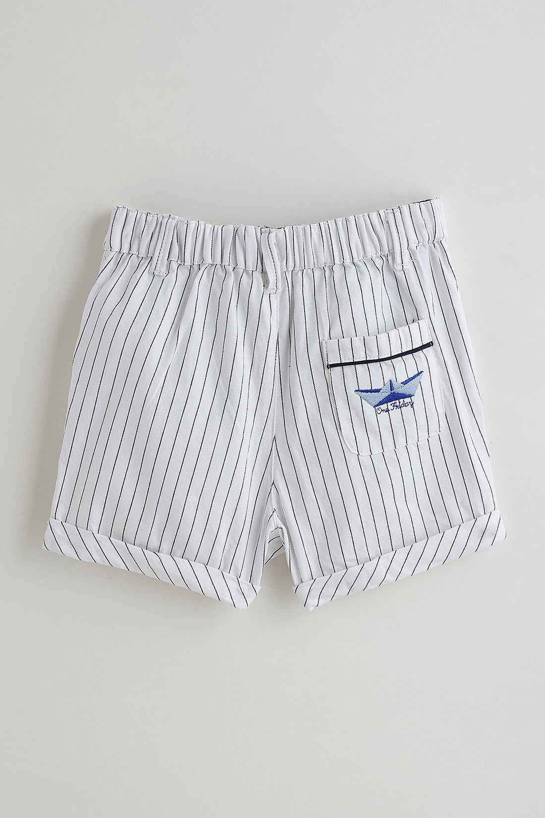 Kids Boys Blue Full Sleeve Printed Clothing Set By One Friday