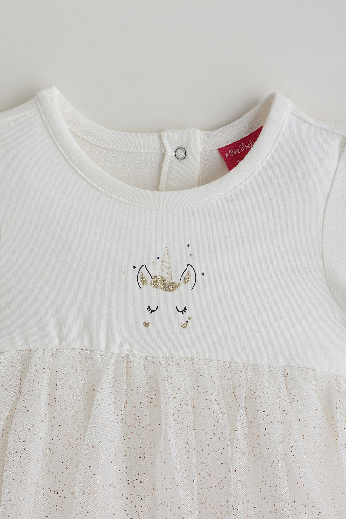 Kids Girls White Fit and Flare Short Sleeve Solid Dress by One Friday