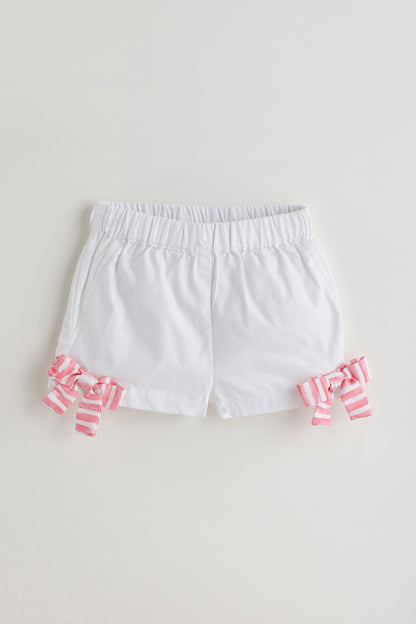 Kids Girls Pink Regular Fit Sleeveless Solid Top with Shorts by One Friday