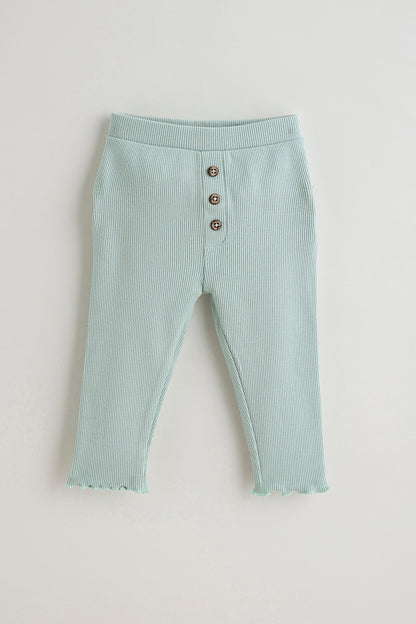 Kids Girls Peach Regular Fit Full Sleeve Solid Top with Leggings by One Friday