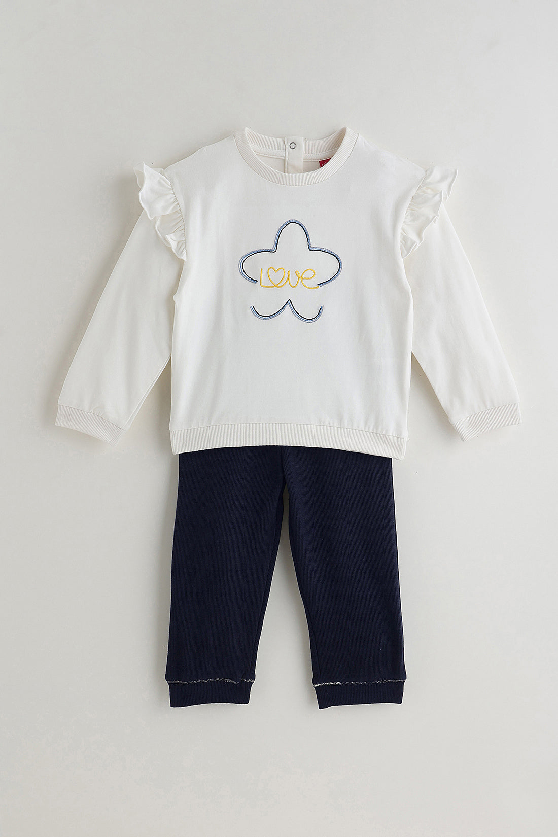 Kids Girls White Sweatshirt with Pants