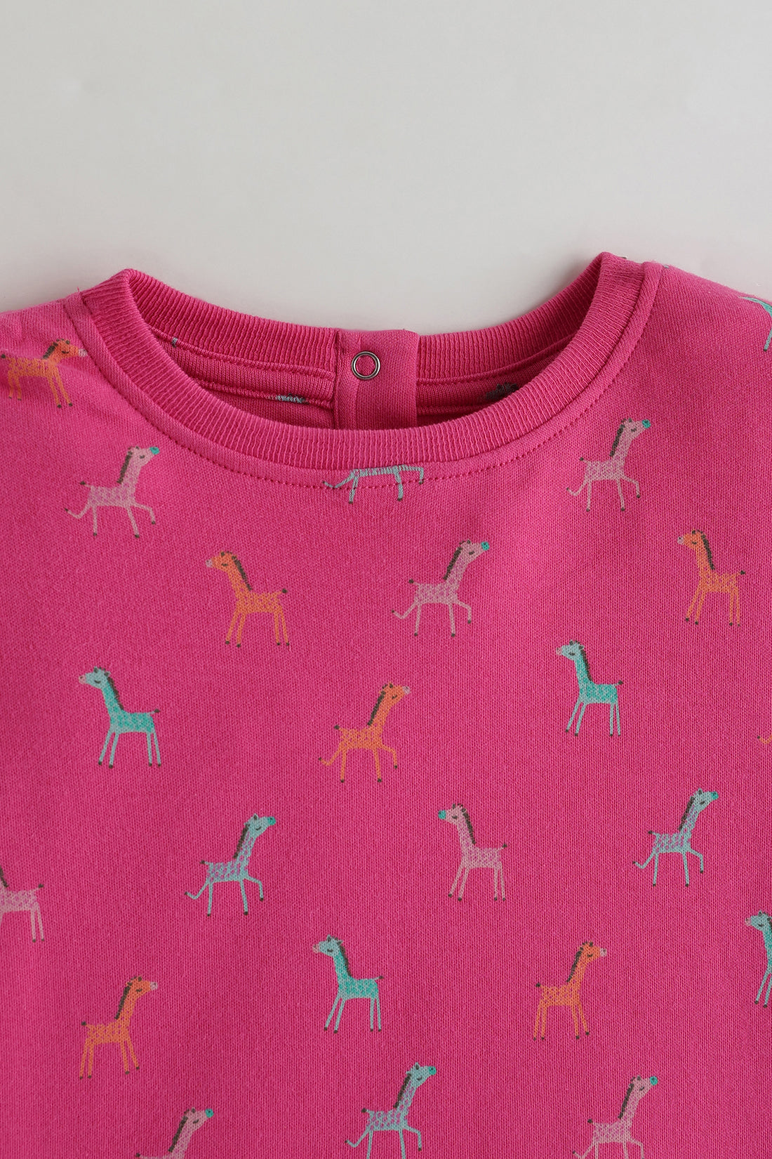 Kids Girls Pink Printed Sweatshirt with Pants