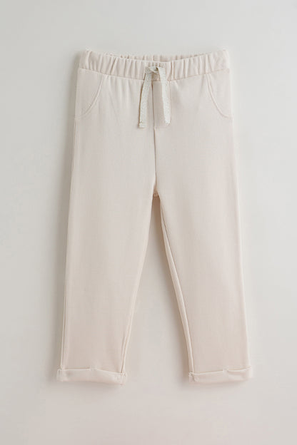 Kids Girls Pink Regular Fit Full Sleeve Solid Top with Leggings by One Friday