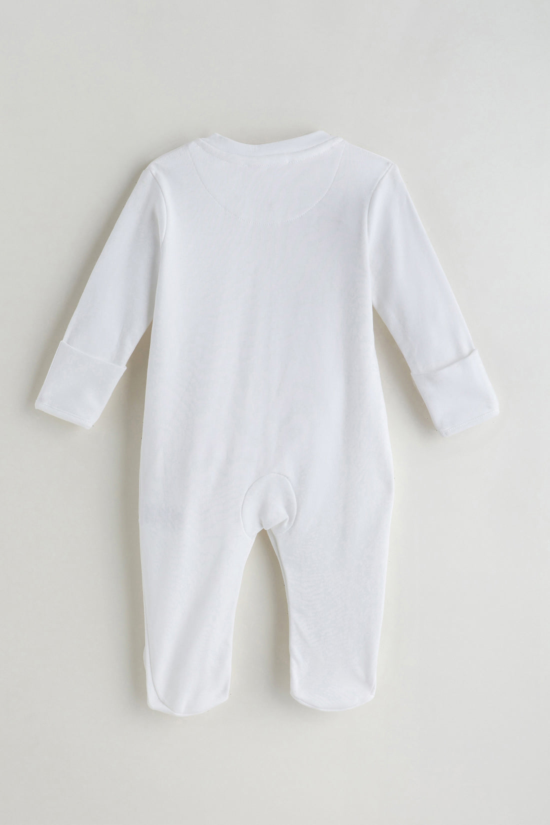 Kids Girls White Regular Fit Full Sleeve Solid Bodysuit by One Friday