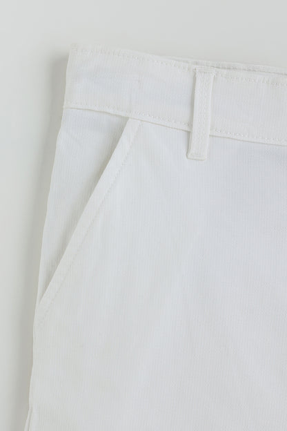 Boys Off White Regular Fit Shorts