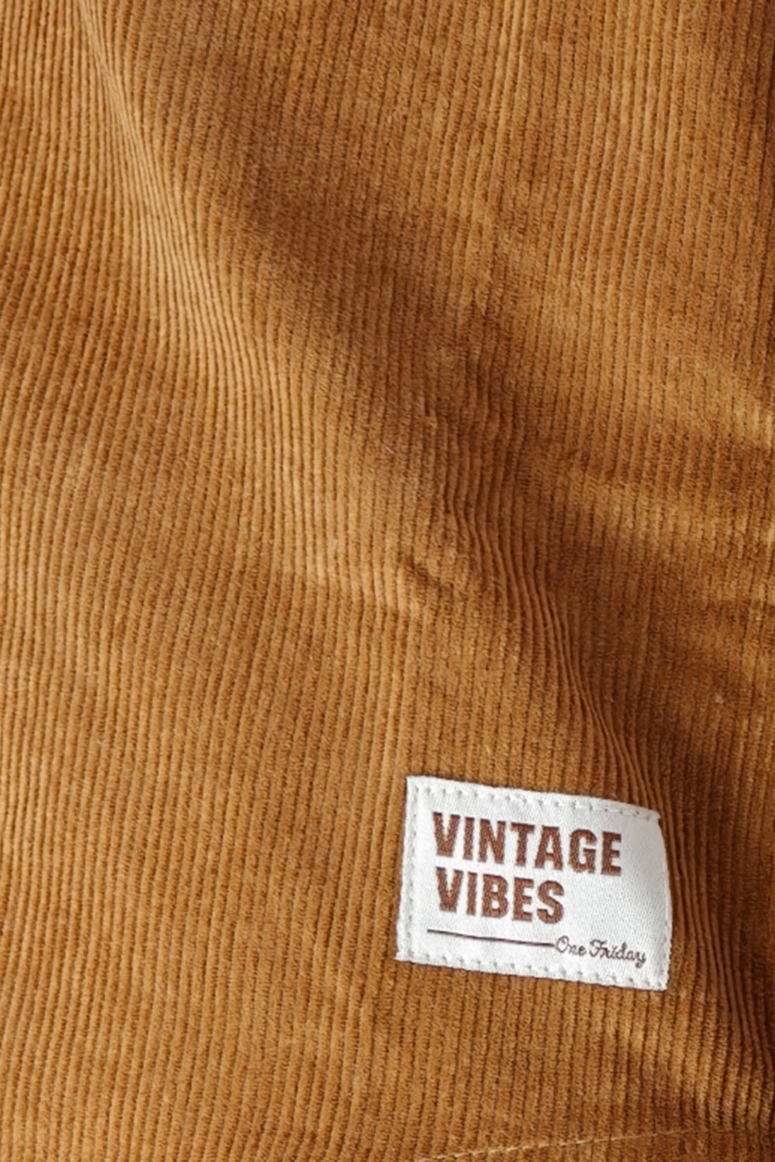 Boys Brown Cotton Corduroy Loose Fit Overshirt