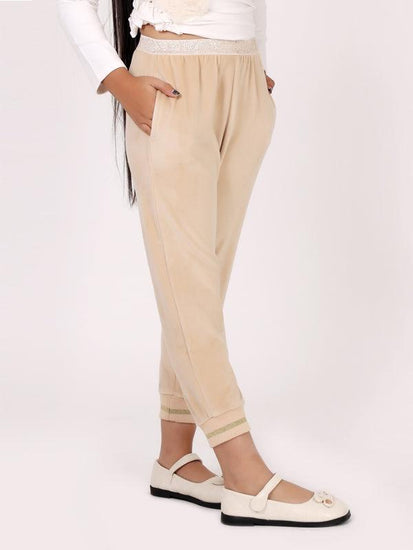 Beige Relaxed Trousers - One Friday World