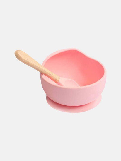 Pink Bib, Bowl and Spoon Set - One Friday World