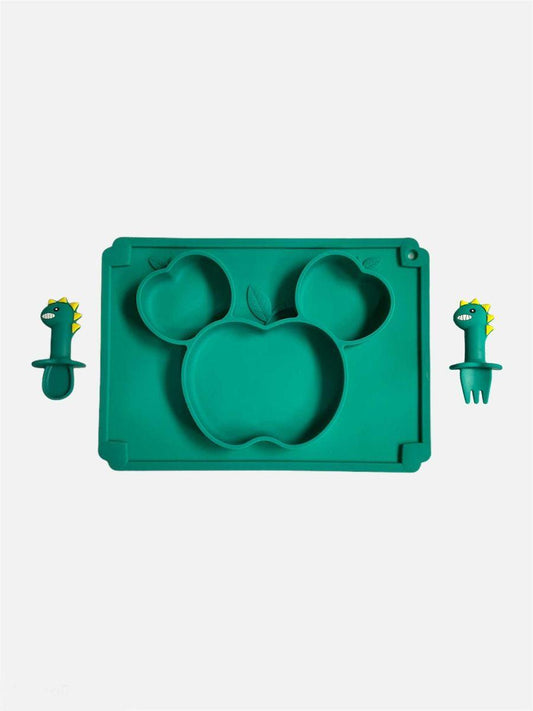 Green Apple Silicon Plate Set