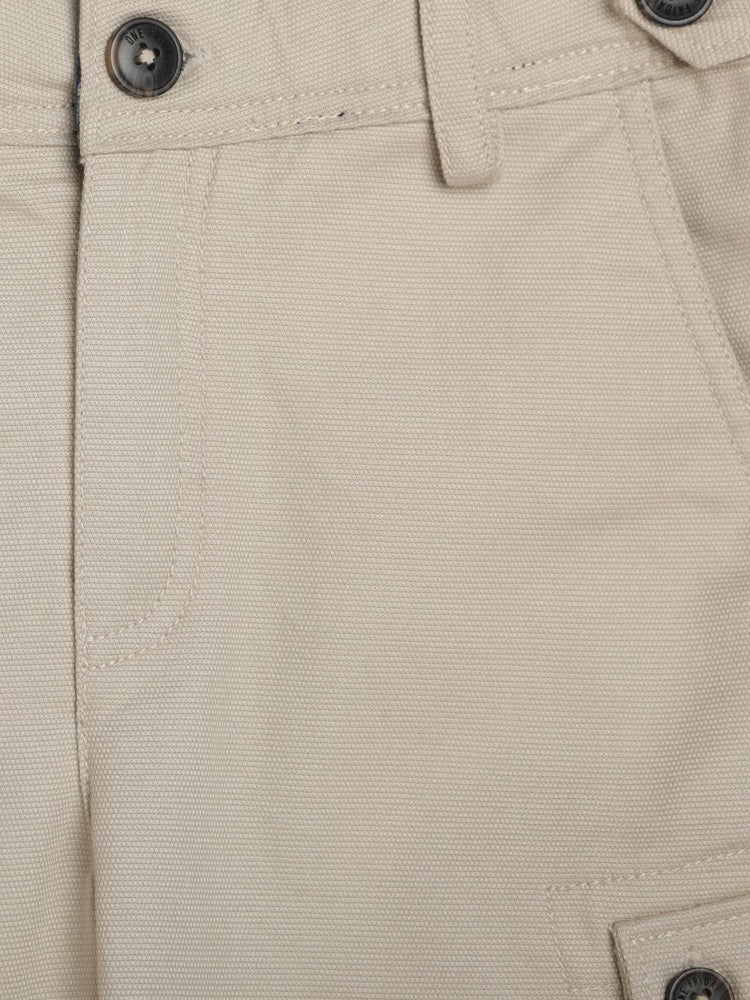 Beige Solid Shorts - One Friday World