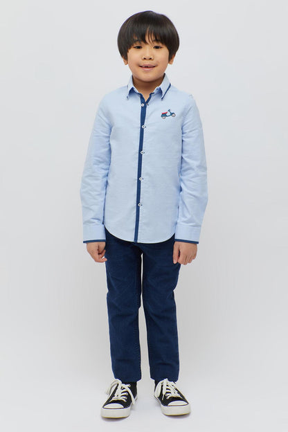 One Friday Light Blue Formal Shirt - One Friday World