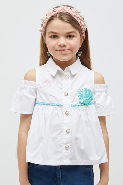 One Friday Off White Mermaid Top - One Friday World