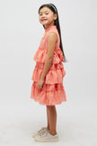 One Friday Tiered Peach Dress