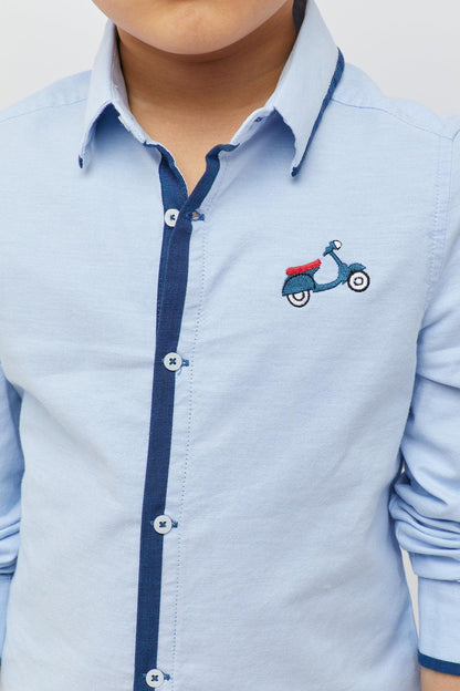 One Friday Light Blue Formal Shirt - One Friday World