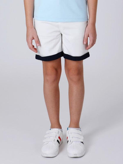 One Friday White and Blue Shorts - One Friday World