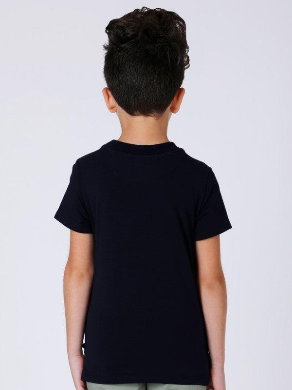 Navy Blue Solid T-shirt - One Friday World