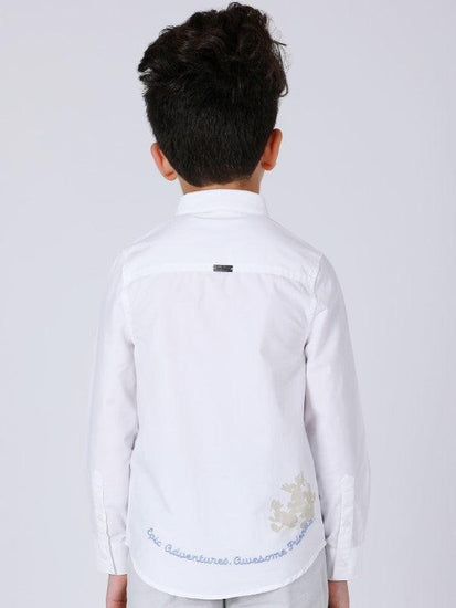 White Pleated Shirt - One Friday World