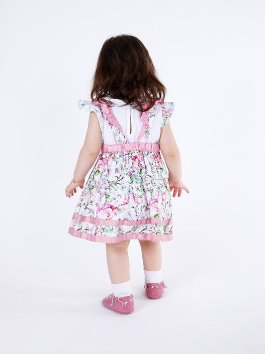 Pink Floral Dress With Bloomer