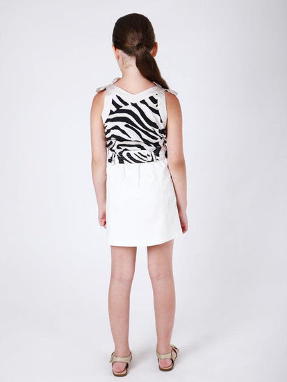 Off White Solid Skirt - One Friday World